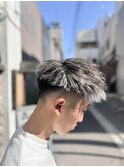 ホワイトメッシュツイストパーマ