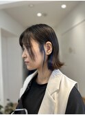 外ハネパーマ×インナーカラー