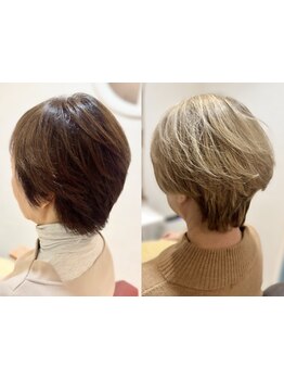 お客様に似合う上品なカラーをご提案いたします☆透明感を引出した上品ツヤ髪に♪