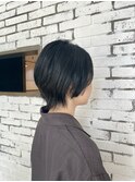 透明感◎ショートウルフのブルーブラック