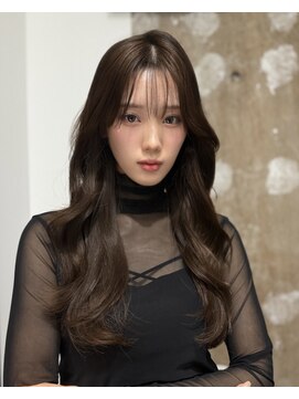 ディジョン(Dijon) 韓国顔まわりレイヤーカットグレージュオリーブベージュブラウン