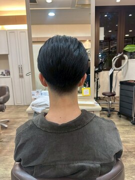 メンズカット/ブルーブラック/フェザーパーマ[千葉/千葉駅]