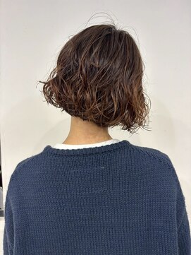 ショートミディ/ブラウンベージュ/ボブパーマ