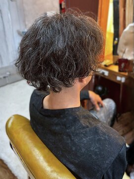 ニュアンスパーマ 30代 40代 束感 白髪ぼかしハイライトカラー