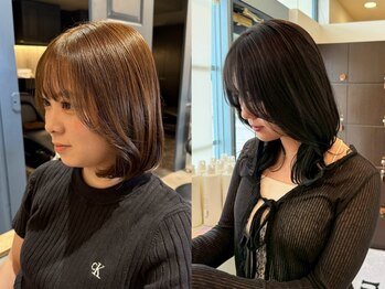 アリエ(allier)の写真/結んでも可愛い顔周りカット＊ばっさりカットなしで可愛く印象的に決まるStyle