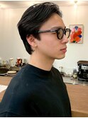 冬おすすめ☆毛流れハンサムショートセンターパートメンズ黒髪