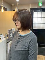 ヘアプレイスソル (HAIR PLACE SoL) 透明感ダークブラウン/ショートボブストレート