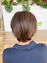 ヘアーブランドジン ティアラ(HAIR BRAND Jin Tiara)&nbsp;Tiara松山　#大人ショート　#白髪ぼかし　#透明感ブラウン