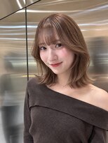 シー バイ ロンド 新宿(Sea by Lond)&nbsp;ワンホンレイヤ ー×ダークブルー[デジタルパーマ/ボブ/韓国]