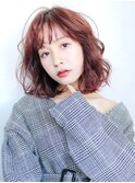 ラフカーリーヘアー_外ハネボブアッシュブラウン_26767