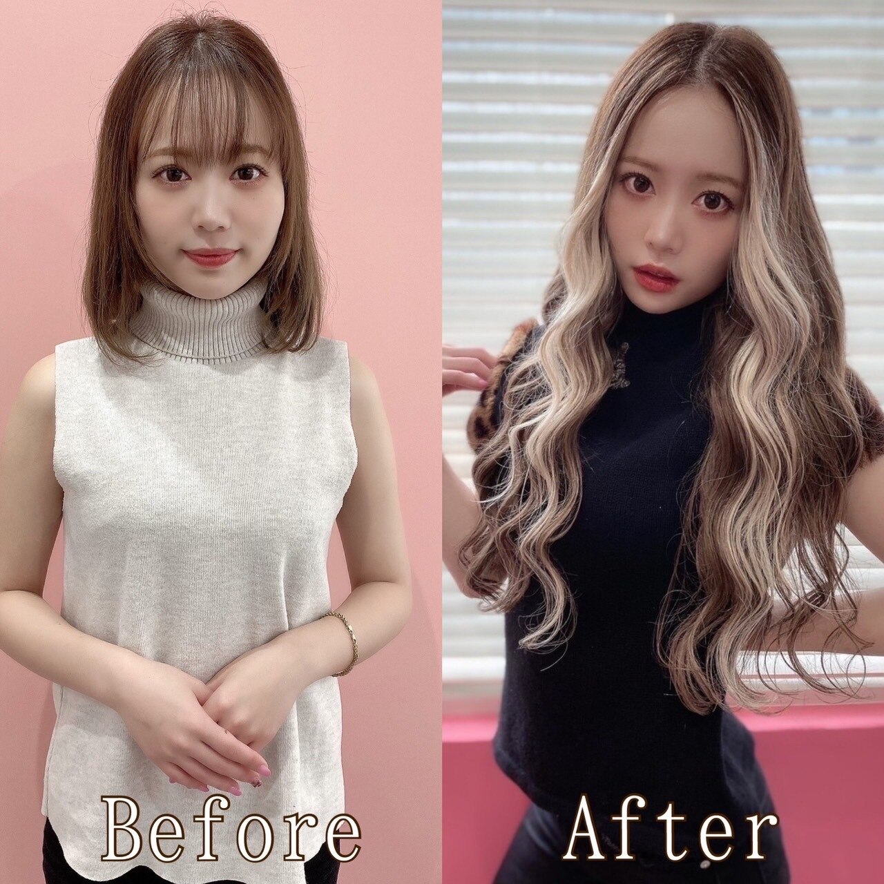ホワイト×アッシュ#シールエクステ#セクションカラー#韓国#仙台