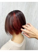 インナーカラー×ガーネットレッド【TELAHAIR鎌ヶ谷】