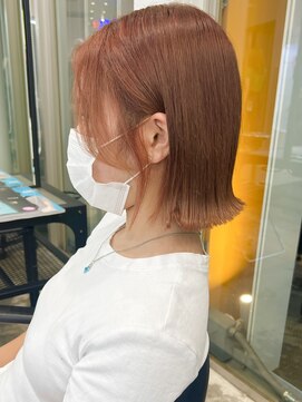 ゲーム 原宿店(GAME) ダブルカラーオレンジベージュカラーケアブリーチ韓国ハイトーン