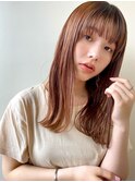 【loki】セミロング×オレンジベージュ
