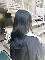 アソビ 表参道(ASOBI)&nbsp;ブリーチなしダブルカラー　ヨシンモリ　ブルーブラック