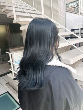 アソビ 表参道(ASOBI) ブリーチなしダブルカラー　ヨシンモリ　ブルーブラック