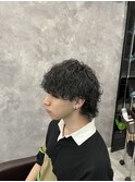 波巻きパーマ