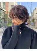 ショート/ショートボブ/ウェーブパーマ