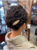 訪問着アレンジ☆ショートボブの波ウェーブアレンジスタイル