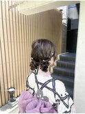 浴衣ヘアアレンジ/花火大会/ツイン団子アレンジ
