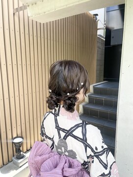 アクト(ACT) 浴衣ヘアアレンジ/花火大会/ツイン団子アレンジ