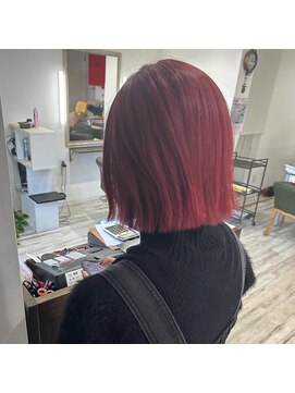 スパーク(SPARK) ローズレッドカラー+結べるボブ