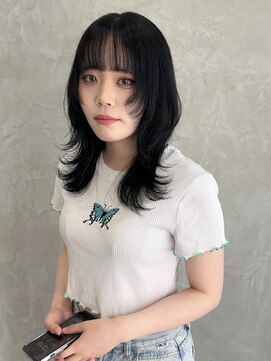 ジル(JiLL.) 黒髪ウルフレイヤー