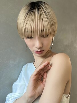 パーク(PARK) マッシュショート×ハイトーンベージュ