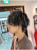 波巻きパーマ　メンズサロン　マッシュ　ツーブロック韓国　長崎