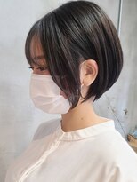 エリマ 武蔵小杉(elima) 武蔵小杉大人ショートボブグレージュカラー丸みレイヤーくびれ