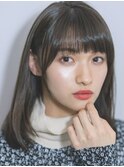 【emu井上信洋】くすみブルージュでツヤミディアムボブ/20代30代