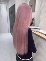 ベレーザ 渋谷神南(Beleza)&nbsp;16310ブリーチ＆ダブルカラーローズブラウンダークレッドロング