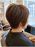 光映えハイライト×丸みショート