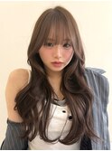 ブリーチなし/ワンホンレイヤー/ハッシュカット/ココアブラウン