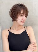 丸みショート/カーテンバング/顔周りカット/ダークブルー☆547