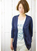 「カジュアルを上品にこなす」  きれいめ耳かけボブ☆