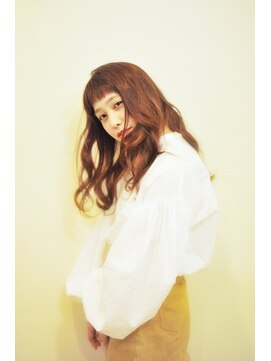 ルーフ 用賀(ROOF) ベビーバング×ゆるウェーブパーマ【用賀】#カーキベージュ