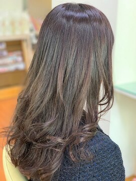 アークスヘアー 大人可愛い★ダーク艶カラー×シルバーベージュハイライト