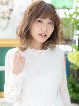 カバーヘア ブリス 川口(COVER HAIR bliss) 大人ハイライト外国人風ゆるふわ前下がりロブ川口