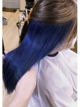 ヘアー リゾート グロウ(hair resort GROW) GROW緑橋☆インナーカラー！ブルー