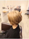 シャンパンゴールド×ふんわりショートボブ/亀戸/錦糸町