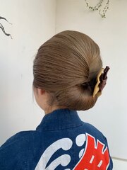 お祭りヘアセット