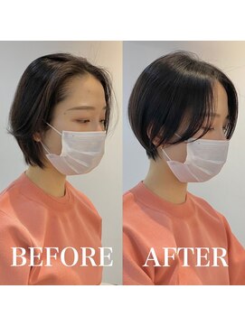 イミ(imi) 大人ショート/グレージュカラー/似合わせカット/髪質改善[登戸]