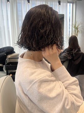 リラス 博多(rilas) ゆるボブパーマ　ニュアンスパーマ　セット簡単　ナチュラル