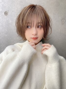 エニ 自由が丘(ENi) 黒髪/グレーベージュ/レイヤーロング/前髪パーマ[自由が丘駅]