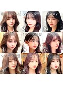 韓国ヘア　2wayバング  レイヤーカット くびれヘア  顔周り/
