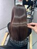 透明感カラー＋艶髪ストレート＊髪質改善