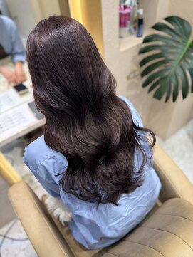 プアメリア 名古屋(Puamelia) ラベンダーグレージュ/透明感カラー/ケアカラー/髪質改善