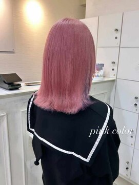 インク サカエ(inq sakae) レイヤーボブ/ピンク/ブリーチ