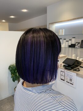 アズールサン 草加西口店(azule-sun) アンブレラカラー,インナーカラー,ブルーパープル,青紫【草加】